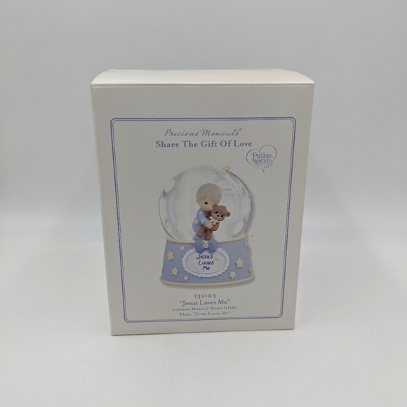 NWT Precious Moments Jesus Loves Me Snow Globe Religious Baptism First Communion - Picture 1 of 5